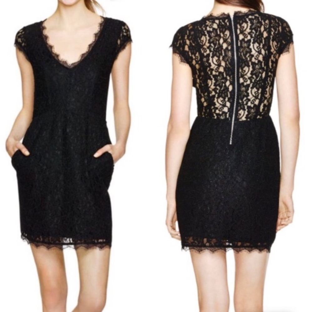 Aritzia Babaton Black Lace Tobias Dress